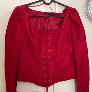 Luisa Spagnoli deep red corset top